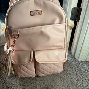 Itzy Ritzy Blush Backpack with Quilted Pockets